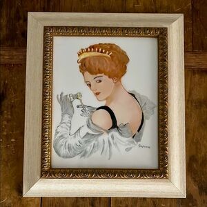 Vintage Nancy & Ruth’s Porcelain Hand Paintings On Fire China Victorian